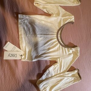 Cream Long Sleeve Top